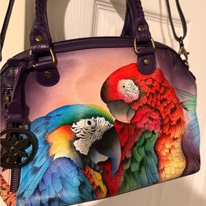 Colorful Parrot Print Handbag